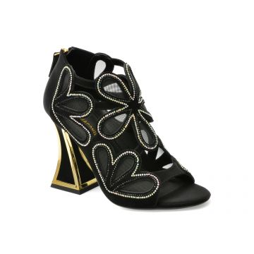 Sandale KAT MACONIE FOR EPICA negre, RENE, din piele intoarsa