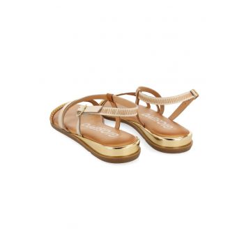 Sandale slingback de piele Duesme