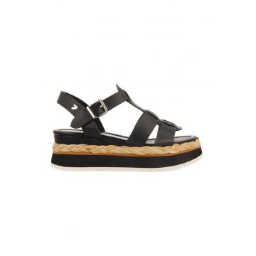 Sandale wedge cu barete multiple Vaumas