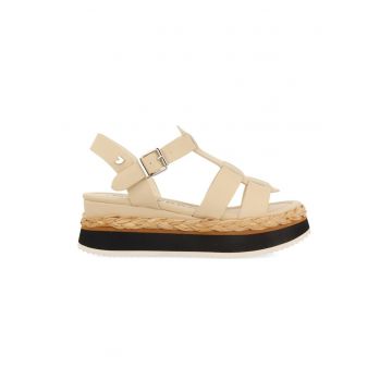 Sandale wedge cu barete multiple Vaumas