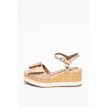 Sandale wedge de piele ecologica Laramie