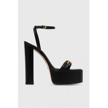 Elisabetta Franchi sandale de piele culoarea negru SA17L41E2
