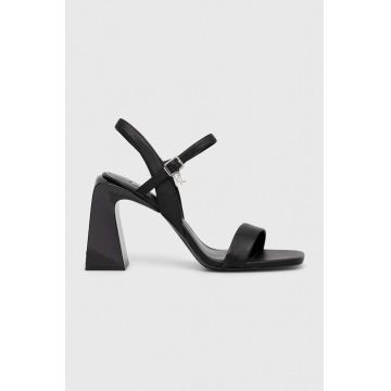 Karl Lagerfeld sandale de piele ASTRA NOVA culoarea negru, KL33124