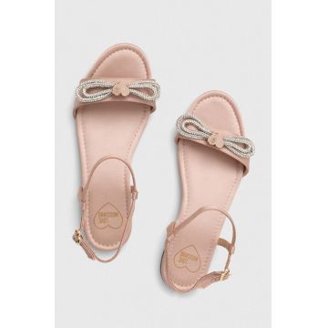 Love Moschino sandale femei, culoarea roz, JA16181G1IJO0601