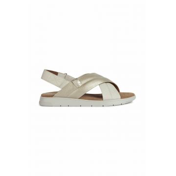Geox sandale de piele D DANDRA A femei, culoarea alb, cu platforma, D25NNA 0EKAK C1Q2L