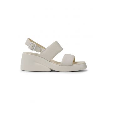 Sandale wedge de piele