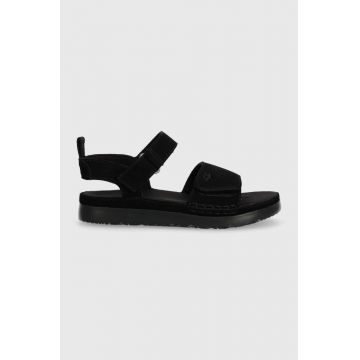 UGG sandale din piele intoarsa pentru copii GOLDENSTAR culoarea negru