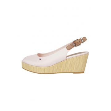 Espadrile wedge cu varf decupat Elba