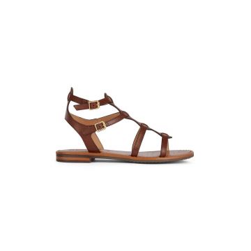 Geox sandale de piele D SOZY S femei, culoarea maro, D45LXB 0001J C0013