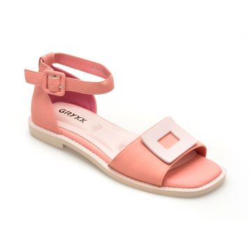 Sandale casual GRYXX roz, 8472, din piele naturala