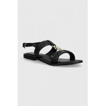 U.S. Polo Assn. sandale de piele LINDA femei, culoarea negru, LINDA005W 4L1