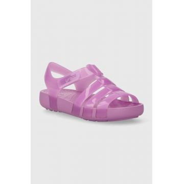 Crocs sandale copii ISABELLA JELLY SANDAL culoarea violet