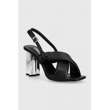 Karl Lagerfeld sandale de piele KL TOWER culoarea negru, KL33915