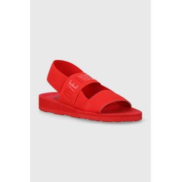 Love Moschino sandale femei, culoarea rosu, JA16033G0IJN7500