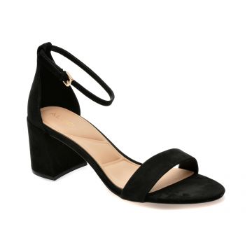 Sandale elegante ALDO negre, PRISTINE0011, din nabuc