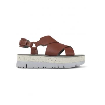 Sandale wedge de piele Oruga Up