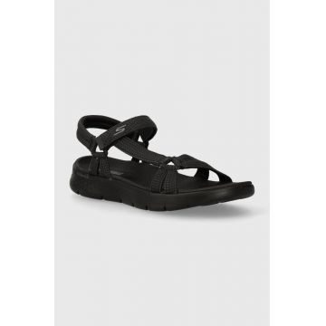 Skechers sandale GO WALK FLEX femei, culoarea negru