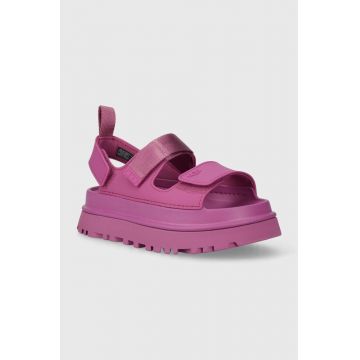 UGG sandale Goldenglow femei, culoarea violet, cu platforma, 1152685
