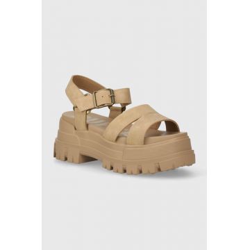 Buffalo sandale Aspha Ts Sandal femei, culoarea bej, cu platforma, 1602190.BEI