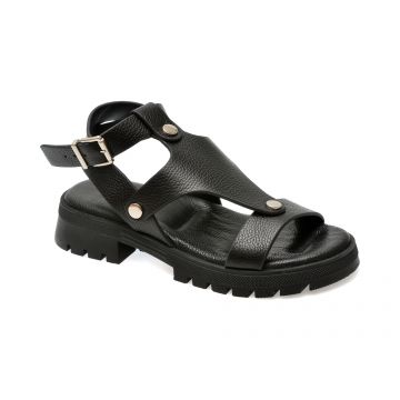 Sandale casual GRYXX negre, 049SC76, din piele naturala