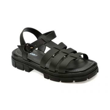 Sandale casual MOLECA negre, 5475102, din piele ecologica