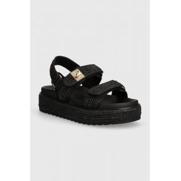 Steve Madden sandale Bigmona femei, culoarea negru, cu platforma, SM11003034