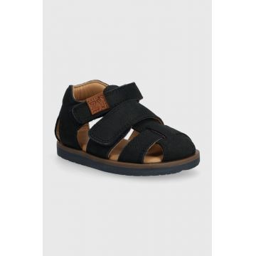 zippy sandale din piele pentru copii culoarea negru