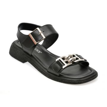 Sandale casual GRYXX negre, 614105, din piele naturala