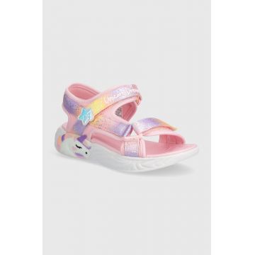 Skechers sandale copii UNICORN DREAMS SANDAL MAJESTIC BLISS culoarea roz