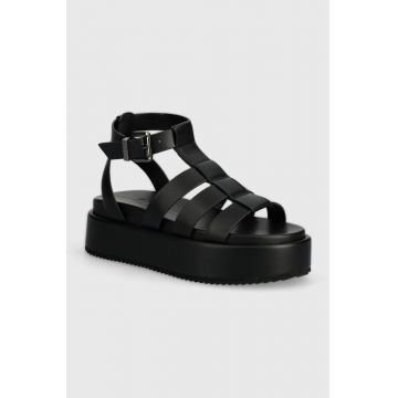 Buffalo sandale Noa Greek Sandal femei, culoarea negru, cu platforma, 1602209.BLK