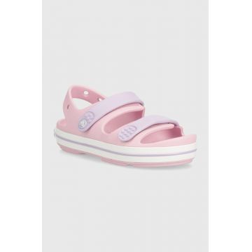 Crocs sandale copii CROCBAND CRUISER culoarea roz