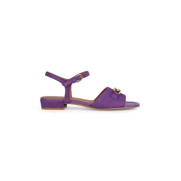 Geox sandale de piele D NEW ERAKLIA 15 B femei, culoarea violet, cu toc drept, D4580B 00021 C8000