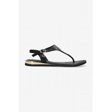 Mexx sandale de piele Nyobi femei, culoarea negru, MICY1605741W