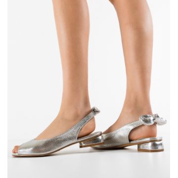 Sandale cu toc Wojc Argintii
