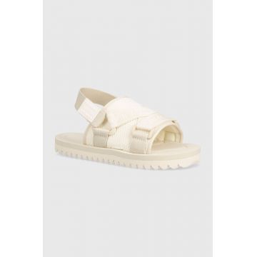 Tommy Jeans sandale TJW PREMIUM EVA SANDAL femei, culoarea bej, EN0EN02462