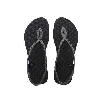 Havaianas sandale copii LUNA PREMIUMI BLACK culoarea negru