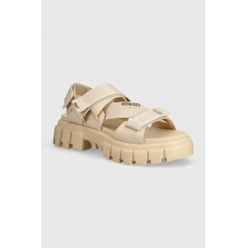 Palladium sandale REVOLT SANDAL MONO femei, culoarea bej, cu platforma, 98578.260.M