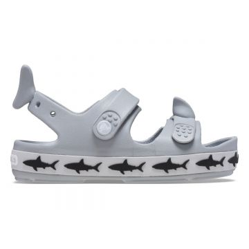 Sandale Crocs Toddler Crocband Cruiser Shark Sandal Gri - Light Grey