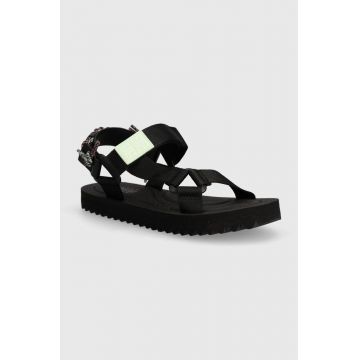 Tommy Jeans sandale TJW EVA SANDAL femei, culoarea negru, EN0EN02530