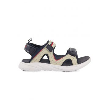 Sandale colorblock cu velcro