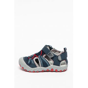 Sandale cu segmente cu inchidere velcro Mazatlan 47402 - Rosu/Bleumarin