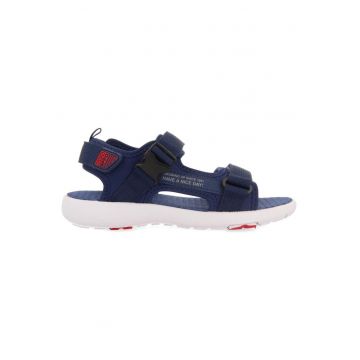 Sandale cu velcro - din material textil Yaviza 37589 - Bleumarin