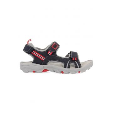Sandale cu velcro si detalii contrastante - Bleumarin