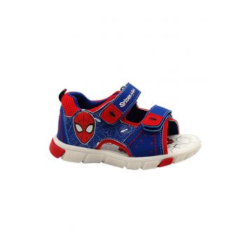 Sandale cu velcro si model Spiderman