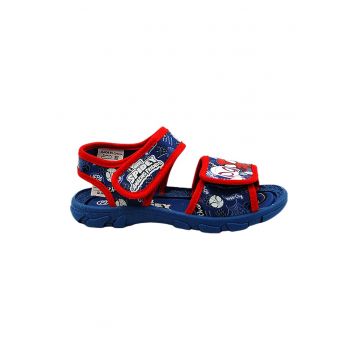 Sandale cu velcro si model Spiderman