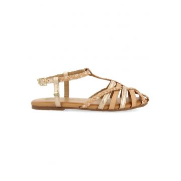 Sandale de piele cu barete impletite Belsh - Bej