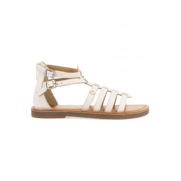 Sandale de piele cu barete multiple Benicia - Alb
