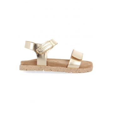 Sandale de piele cu velcro Bude - Auriu