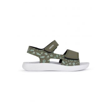 Sandale de piele ecologica cu velcro