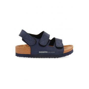 Sandale de piele ecologica cu velcro - Bleumarin